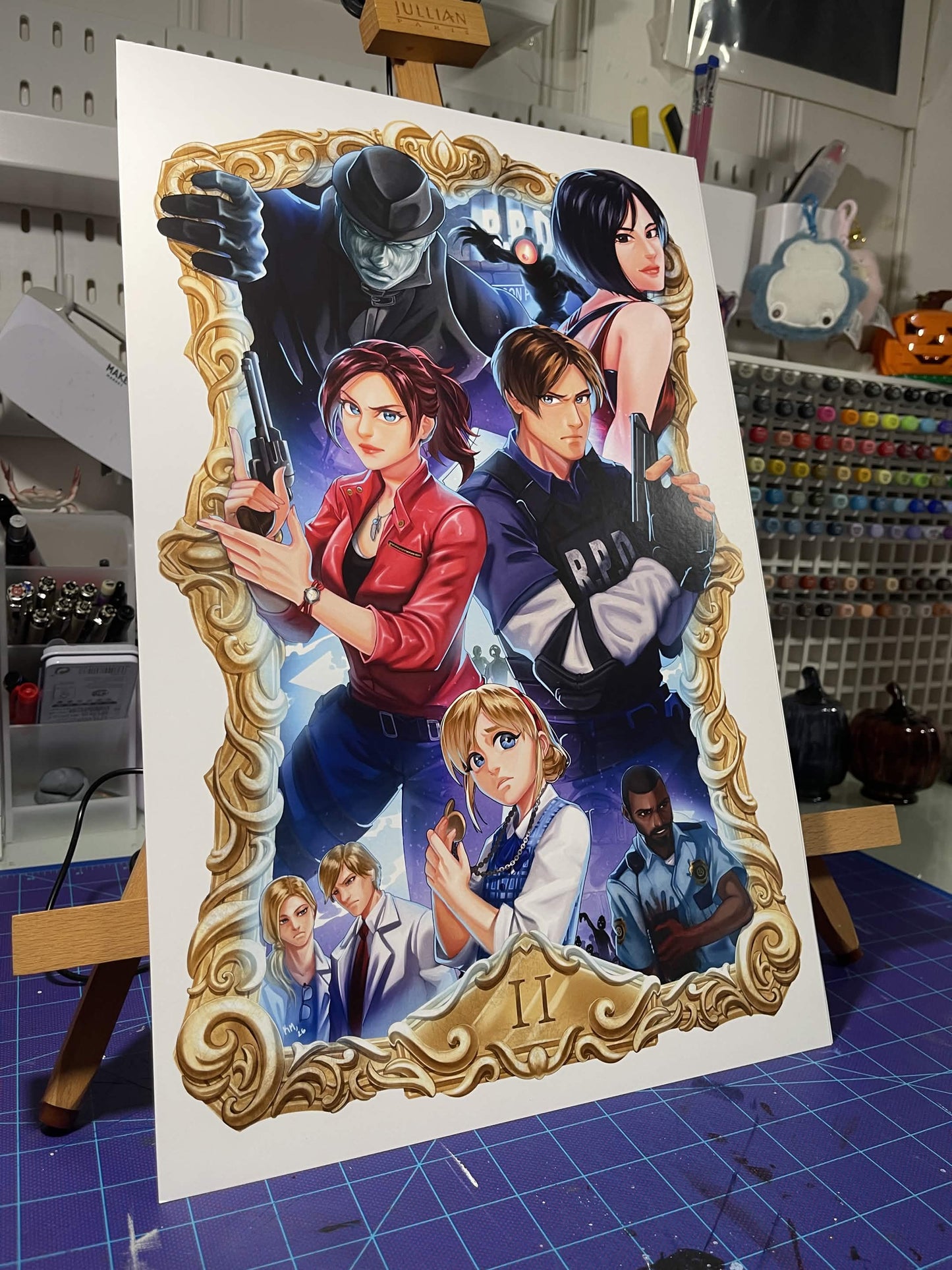 Resident Evil 2 Remake Painting Print - Wall Decor