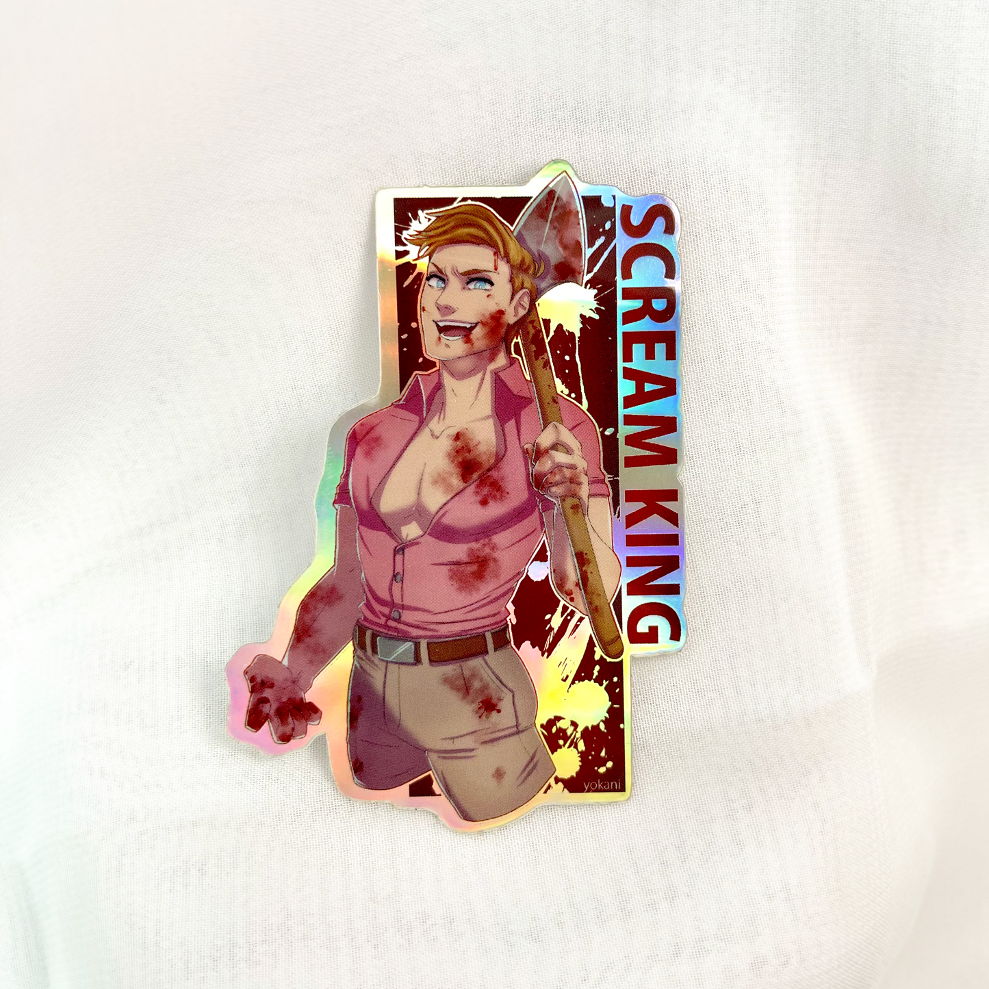 DEVIL//TAKE: Scream Queen and King Holographic Stickers