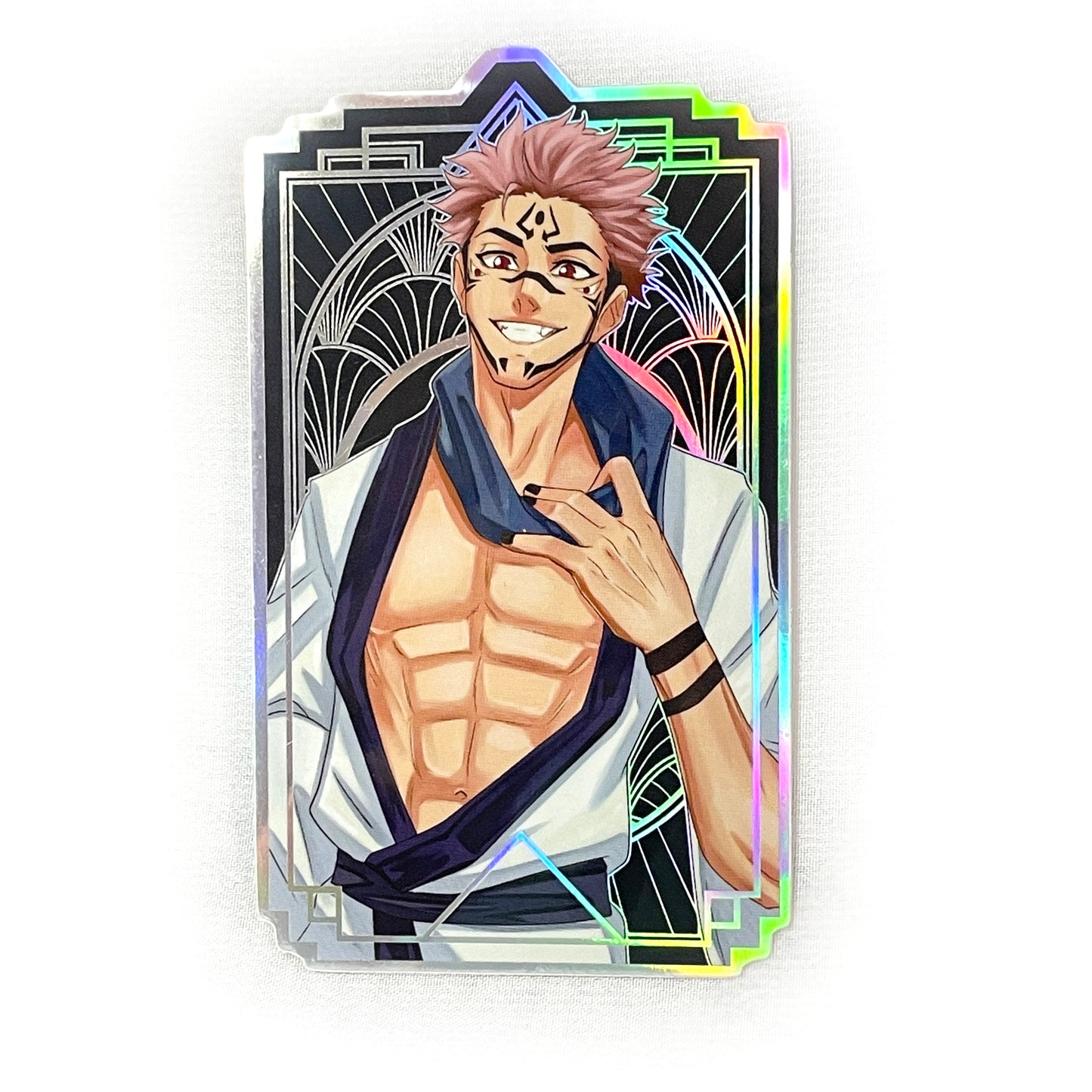 JJK Holo Husbandos: Holographic Vinyl Anime Men Stickers