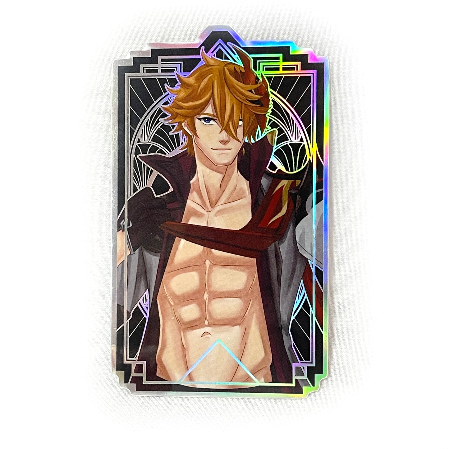Genshin Impact Holo Husbandos: Holographic Vinyl Anime Men Stickers