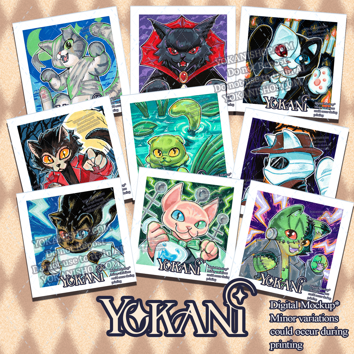 31 Spooky Cats PRINTS Oct 2026 Collection PRE-ORDER