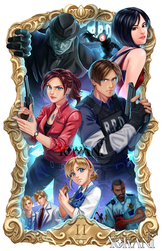 Resident Evil 2 Remake Painting Print - Wall Decor
