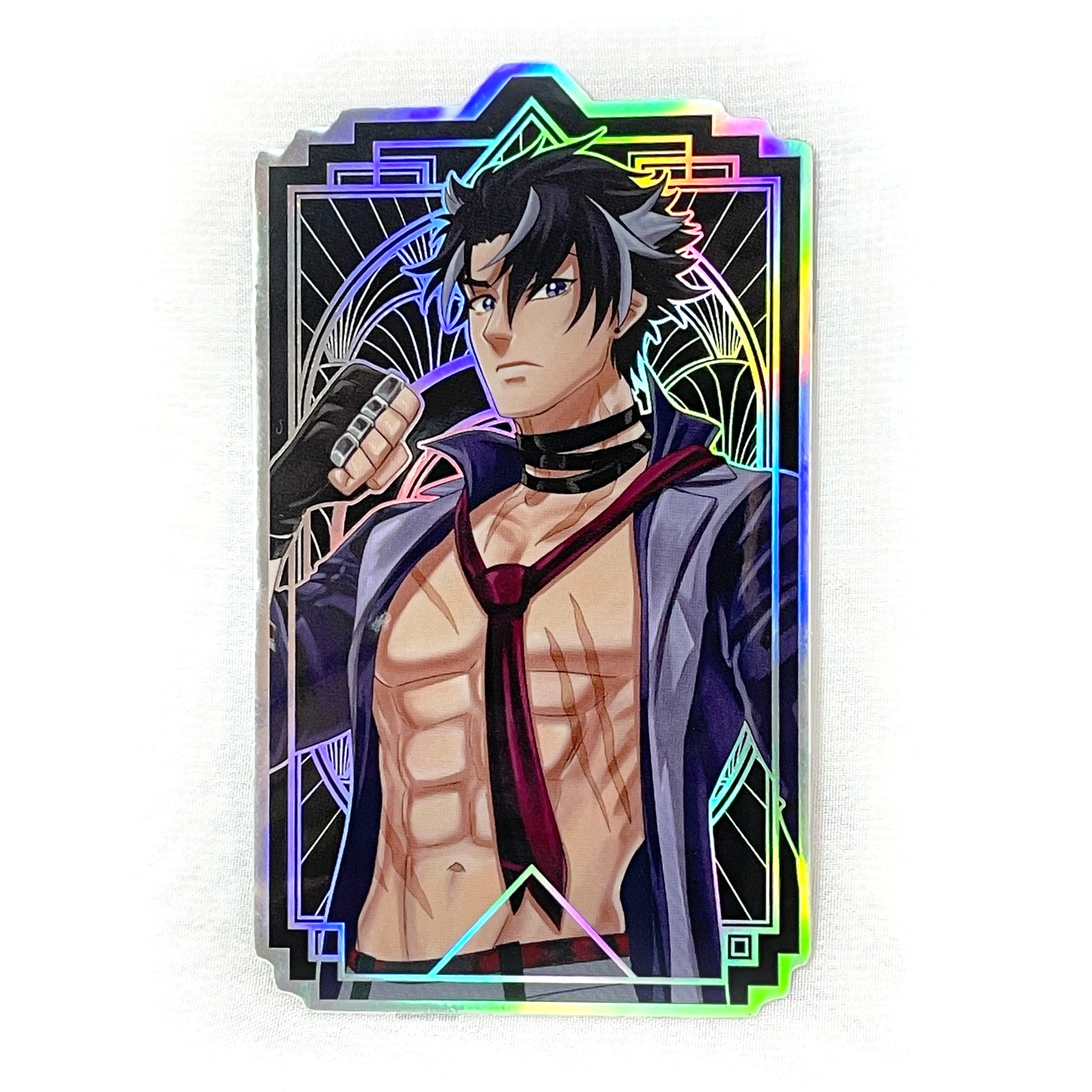 Genshin Impact Holo Husbandos: Holographic Vinyl Anime Men Stickers