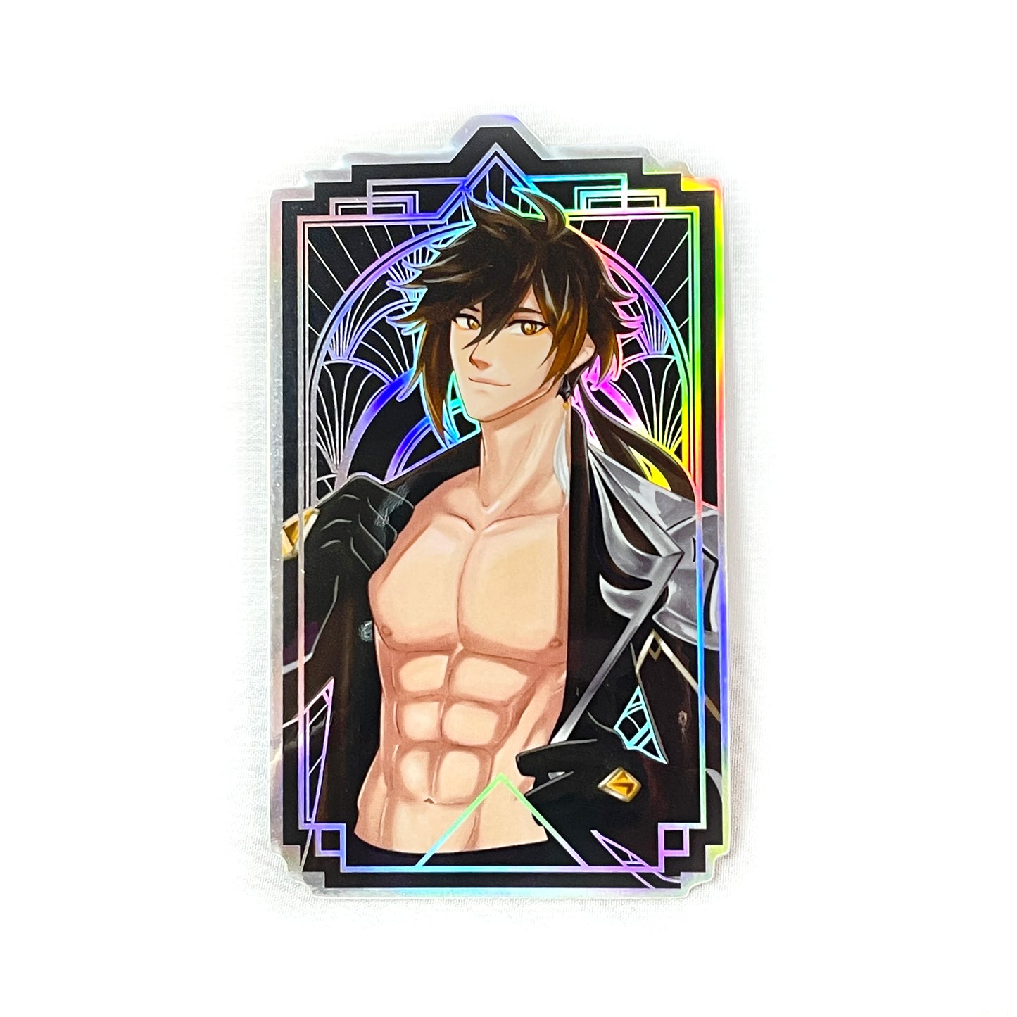 Genshin Impact Holo Husbandos: Holographic Vinyl Anime Men Stickers