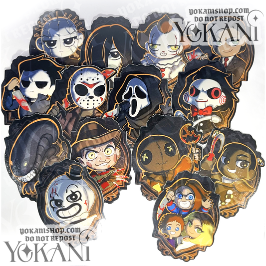 Horror Slasher Classics: Vinyl Stickers