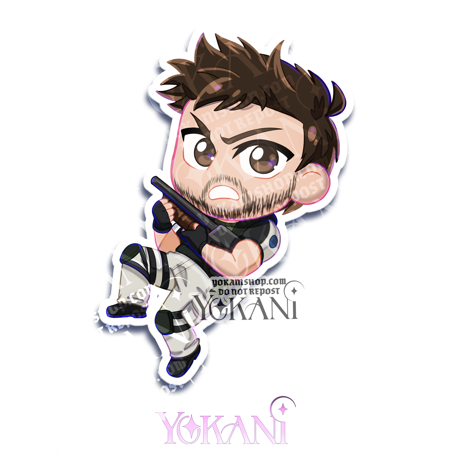 Resident Evil Vinyl Stickers: Cute Chibi Art Waterproof