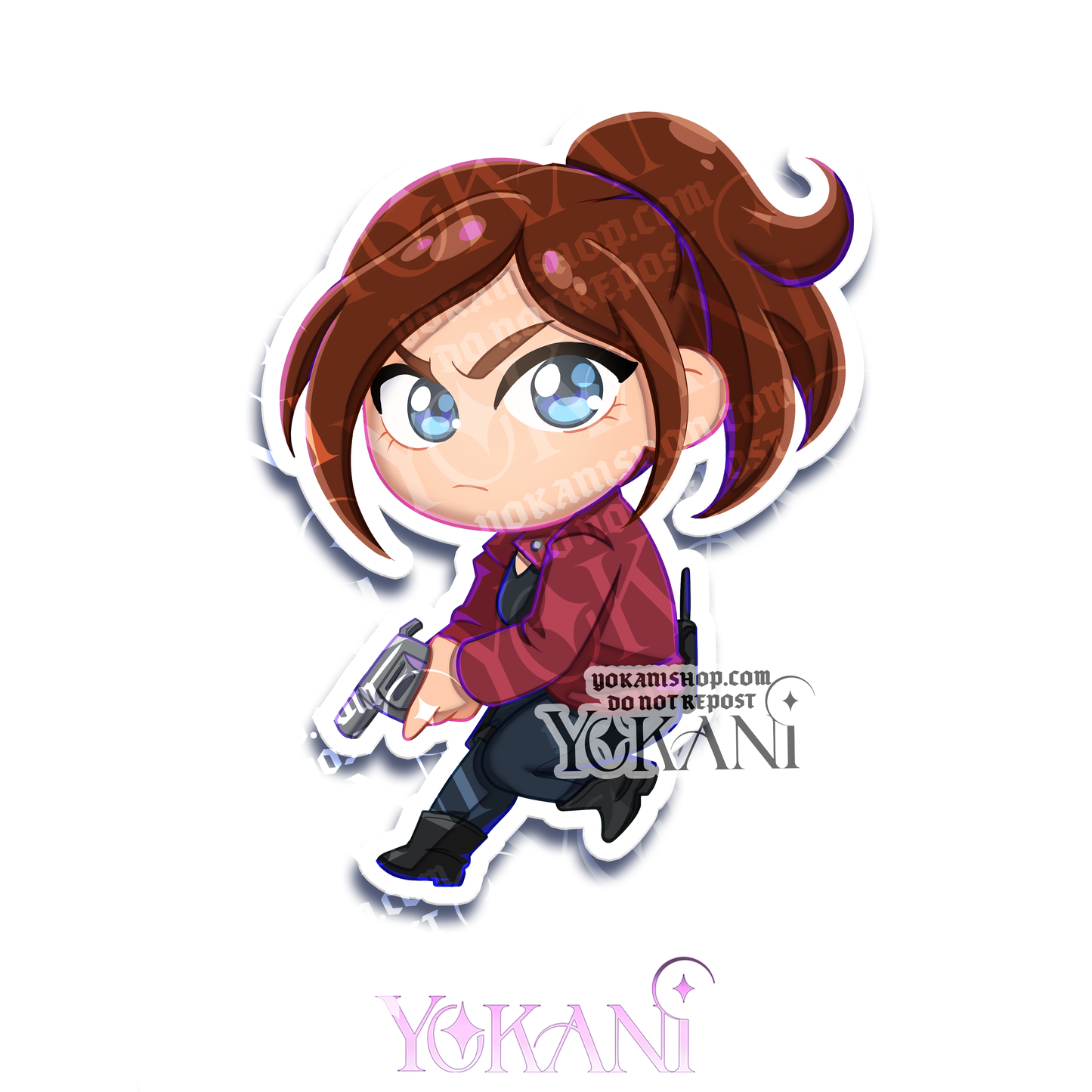 Resident Evil Vinyl Stickers: Cute Chibi Art Waterproof