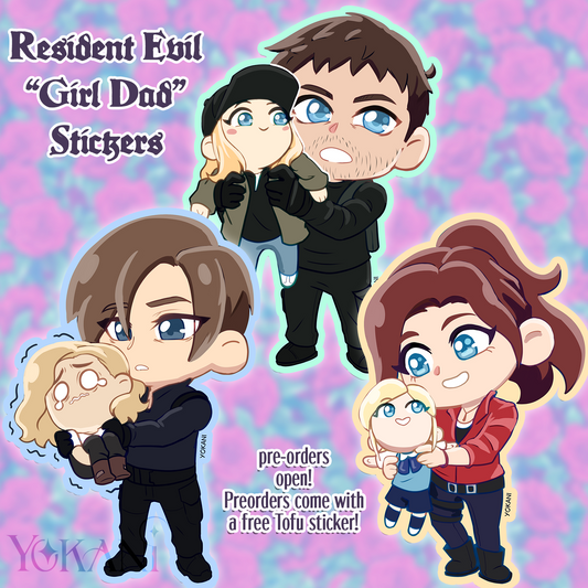 Resident Evil "Girl Dad" Vinyl Anime Stickers (PRE-ORDER)