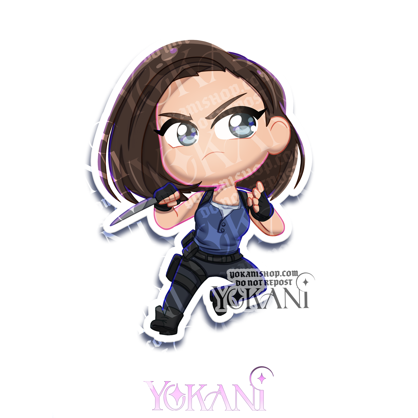 Resident Evil Vinyl Stickers: Cute Chibi Art Waterproof