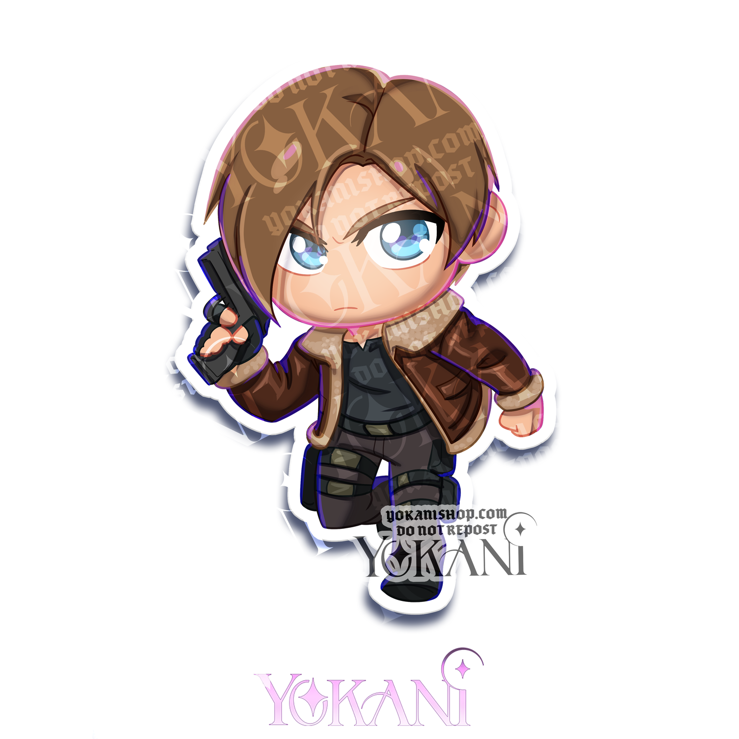 Resident Evil Vinyl Stickers: Cute Chibi Art Waterproof