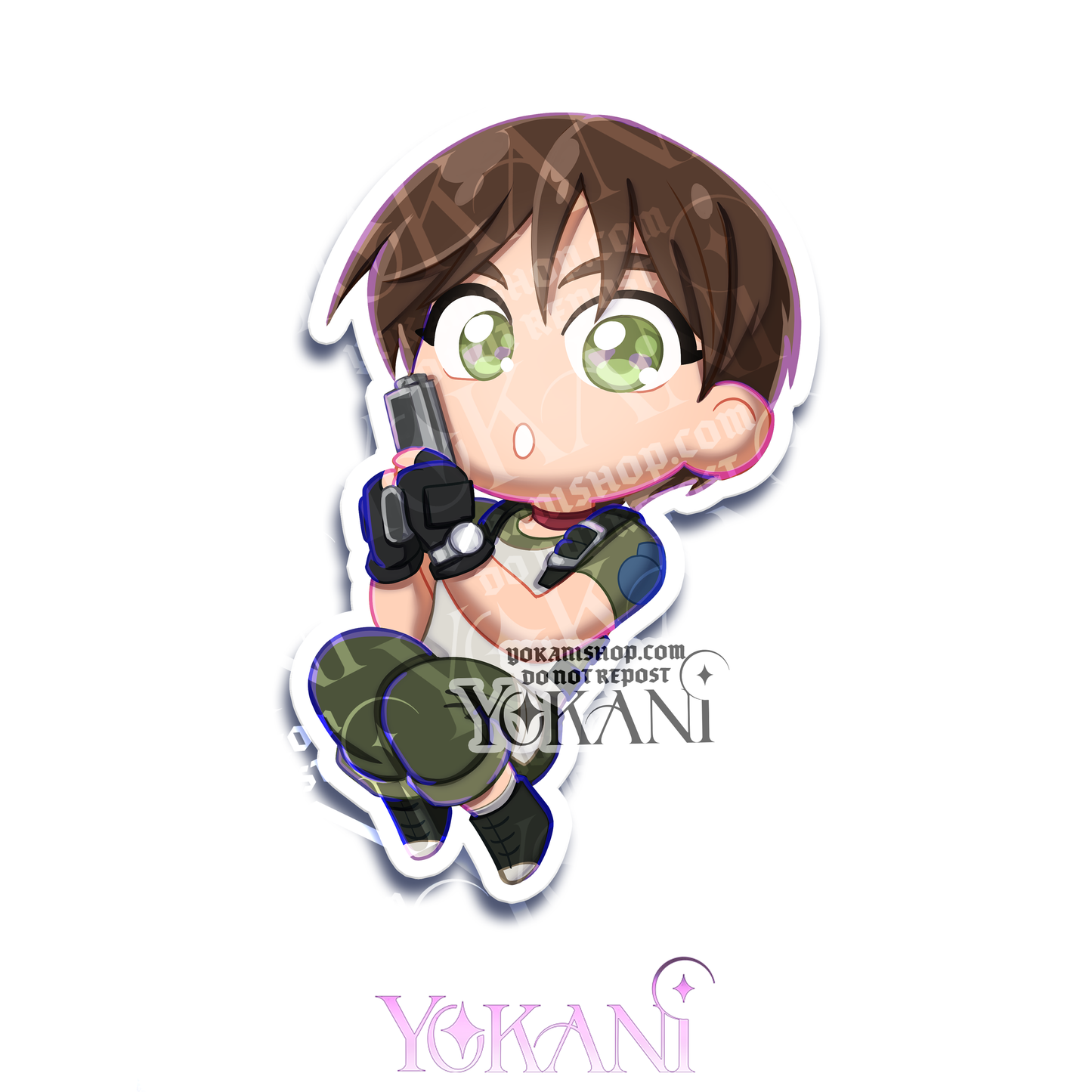 Resident Evil Vinyl Stickers: Cute Chibi Art Waterproof