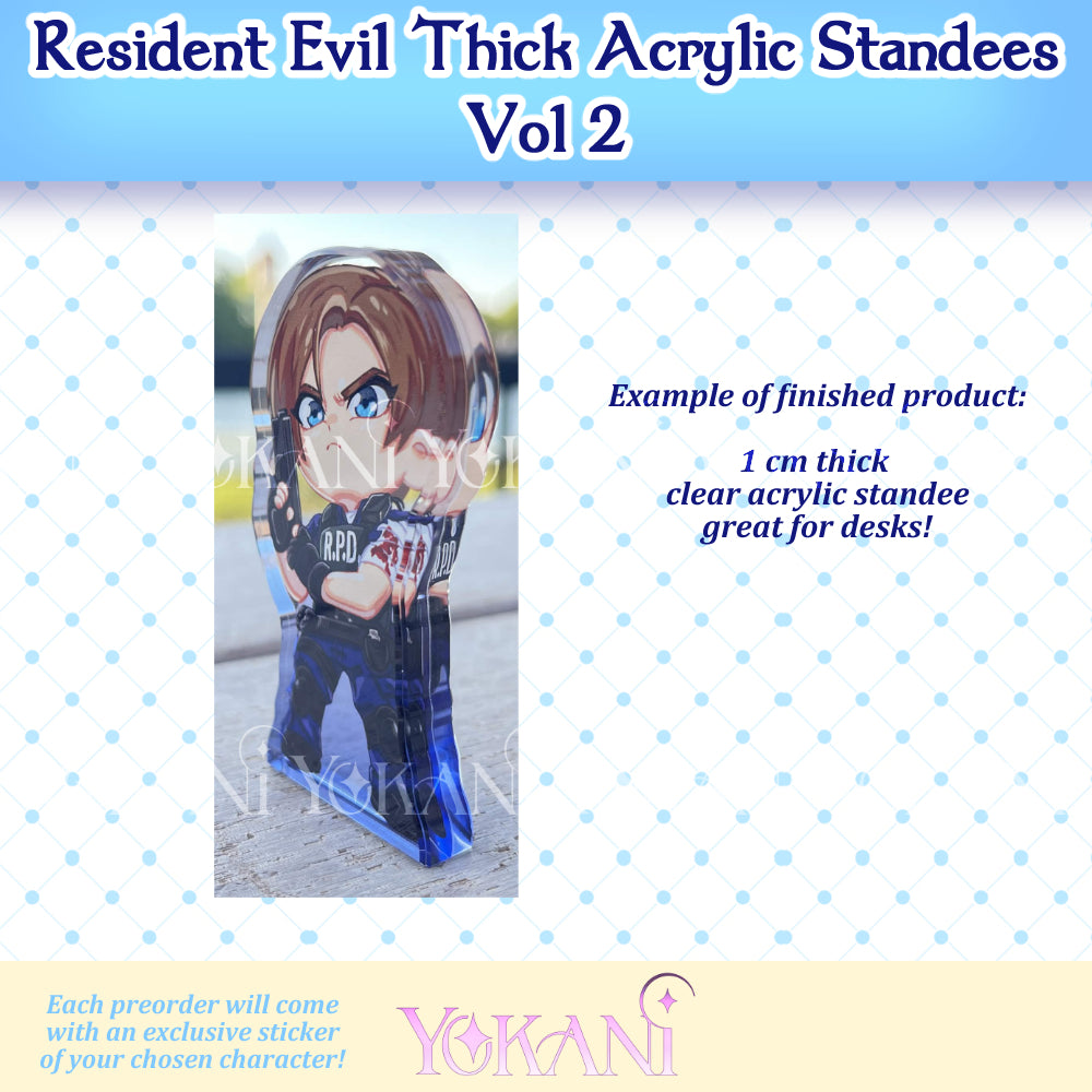 Resident Evil Thick Acrylic Standee Collection 2 (PRE-ORDER )