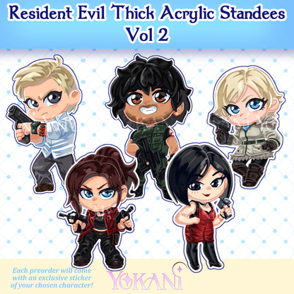 Resident Evil Thick Acrylic Standee Collection 2 (PRE-ORDER )