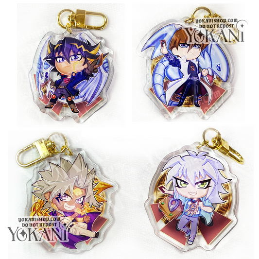 YU GI OH KEYCHAINS: Kaiba, Marik, Bakura, Yusei
